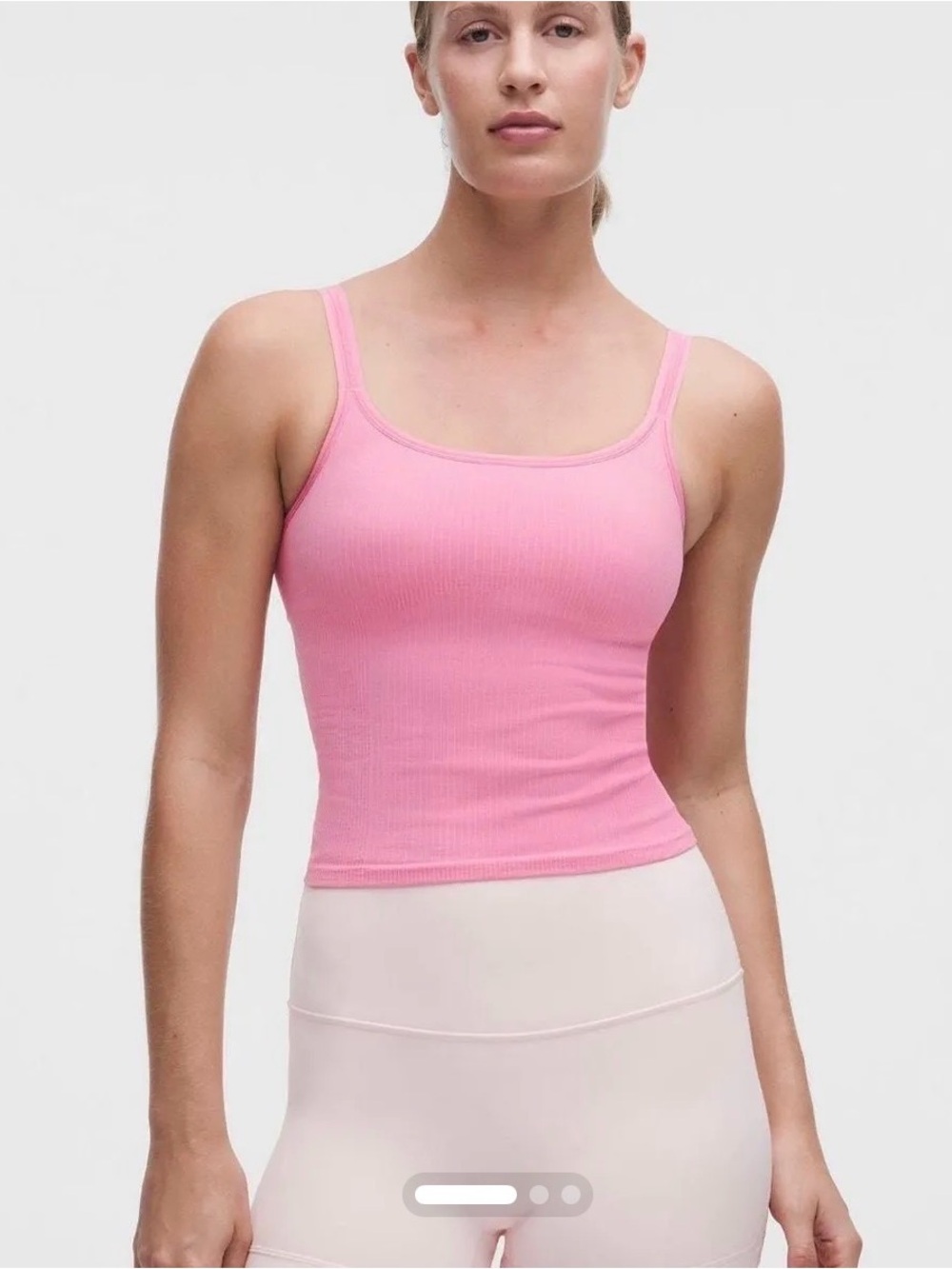 lululemon athletica Pink Ribbed Slim Tank